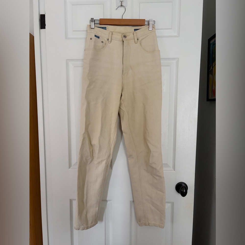 Blue Age Cream Straight Leg Jeans